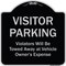 Signmission Designer Series-Visitor Parking Violators Will Be Towed Away Vehicle Owner, 18" x 18", BS-1818-9870 A-DES-BS-1818-9870 - alternate 1